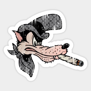 Smokin Wolf Sticker